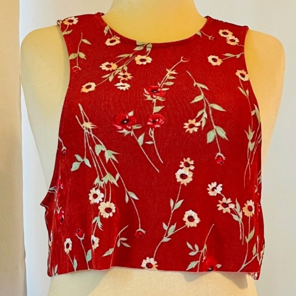 We Wore What Floral Cropped Blouse